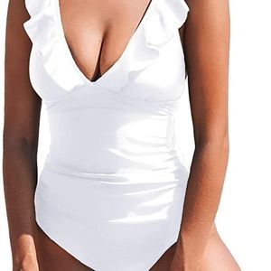 NWT White Ruffle One Piece